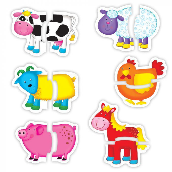 Baby Puzzle: Ferma (2 piese), Galt, 1-2 ani + [6]