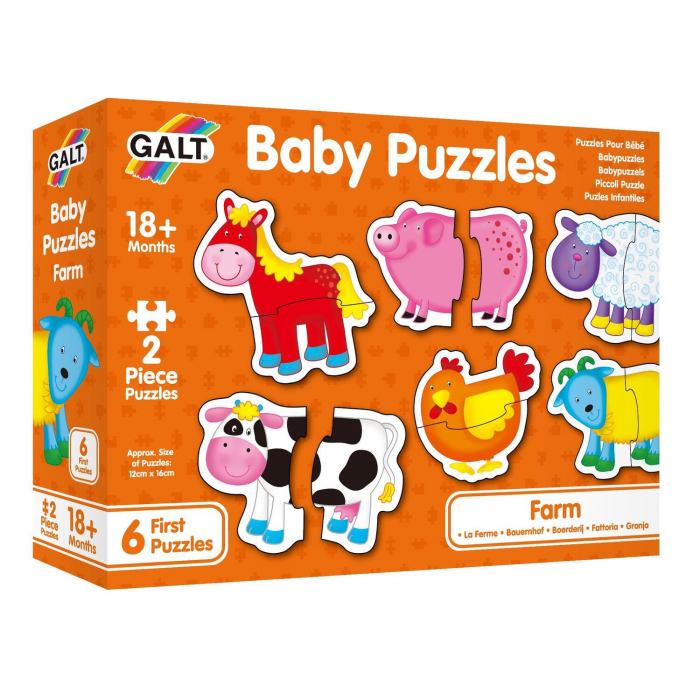 Baby Puzzle: Ferma (2 piese), Galt, 1-2 ani + [7]