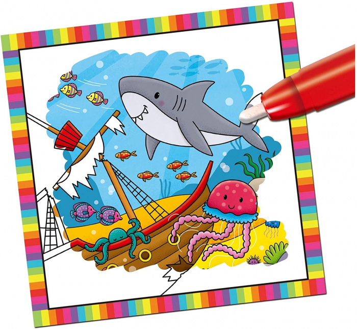 Baby Water Magic: Carte de colorat In ocean, Galt, 1-2 ani + [2]