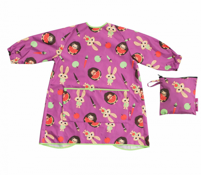 Baveta lunga cu buzunar - Animalute vesele, TIDY TOT, 0-1 ani + [9]