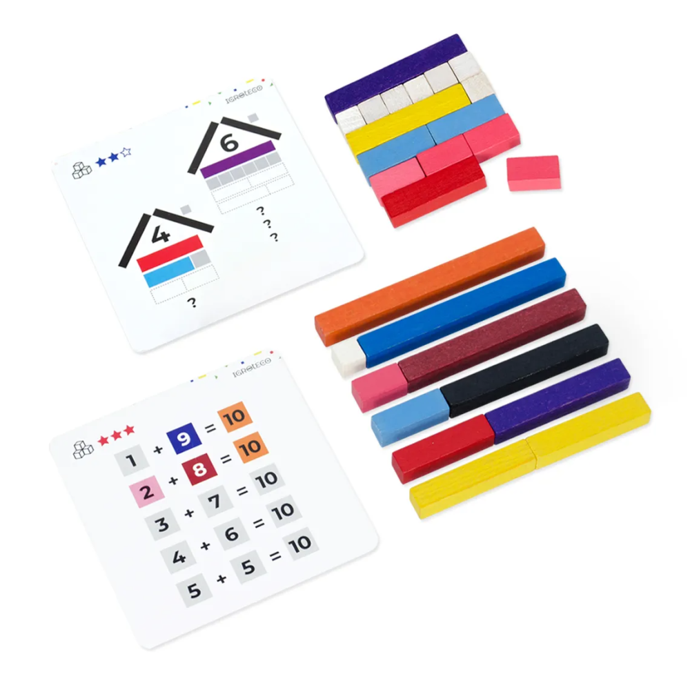 Betisoare de numarare din lemn, 56 piese [3]