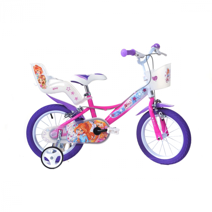 Bicicleta copii 14 Winx, DINO BIKES, 4-5 ani +