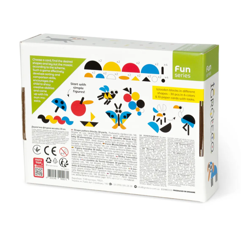 Blocuri geometrice din lemn, 30 piese [4]