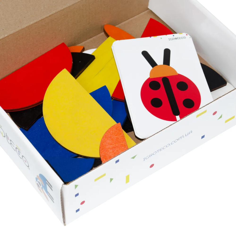 Blocuri geometrice din lemn, 30 piese [3]