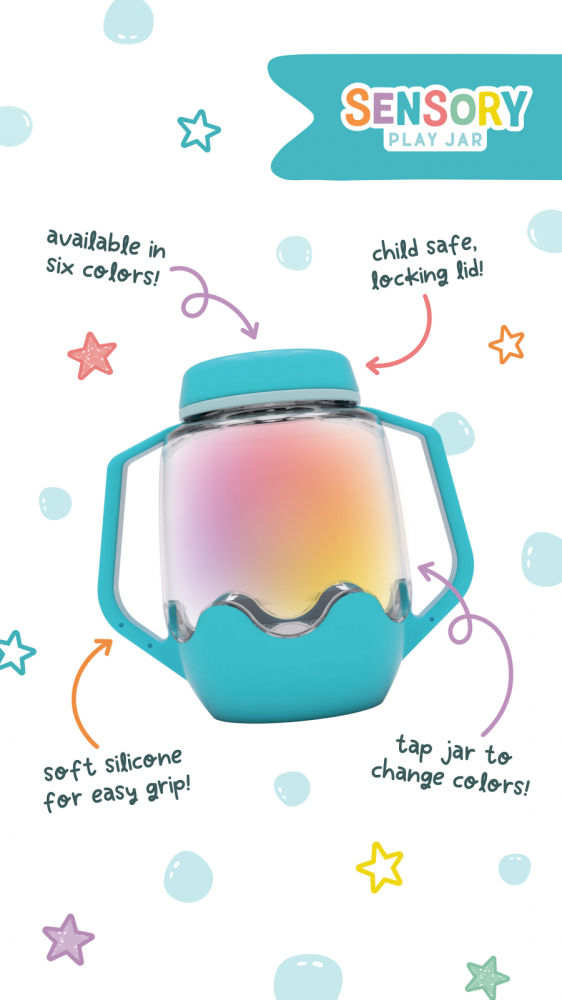 Borcan pentru joaca senzoriala, albastru [3]
