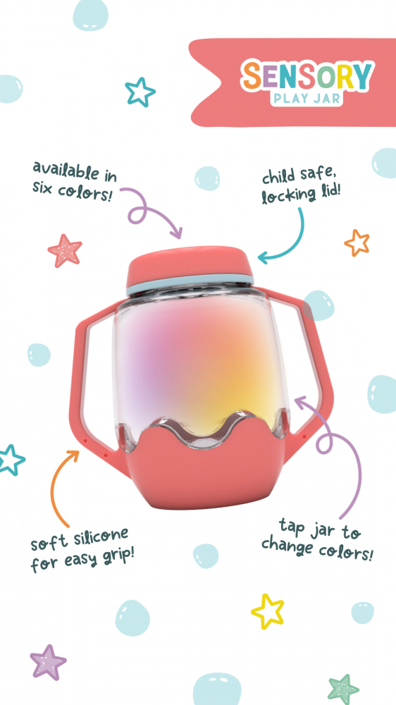 Borcan pentru joaca senzoriala, roz corai [5]