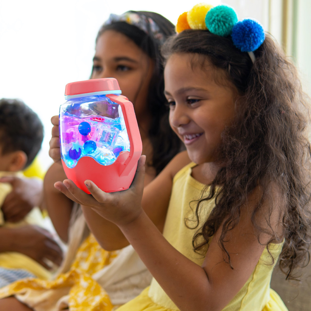 Borcan pentru joaca senzoriala, roz corai [3]