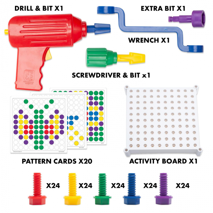 Bormasina Magica - set de baza, Educational Insights, 2-3 ani + [4]