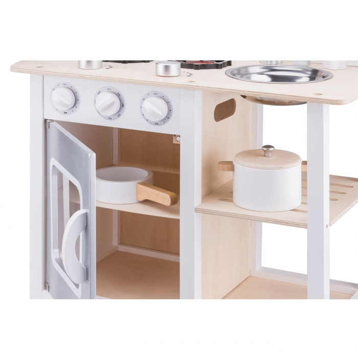 Bucatarie Bon appetit Alb/Argintiu, New Classic Toys, 2-3 ani + [4]