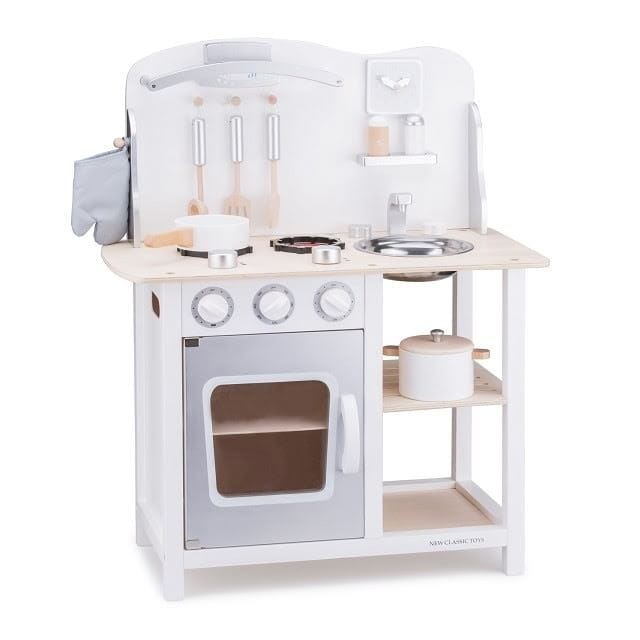 Bucatarie Bon appetit Alb/Argintiu, New Classic Toys, 2-3 ani + [6]