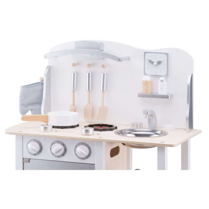 Bucatarie Bon appetit Alb/Argintiu, New Classic Toys, 2-3 ani + [5]