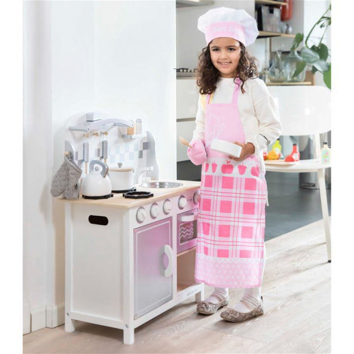 Bucatarie Bon appetit Deluxe Alb/Argintiu, New Classic Toys, 2-3 ani + [5]