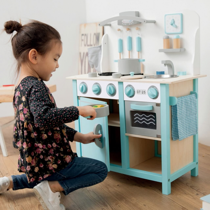 Bucatarie Bon appetit Deluxe Albastru, New Classic Toys, 2-3 ani + [4]