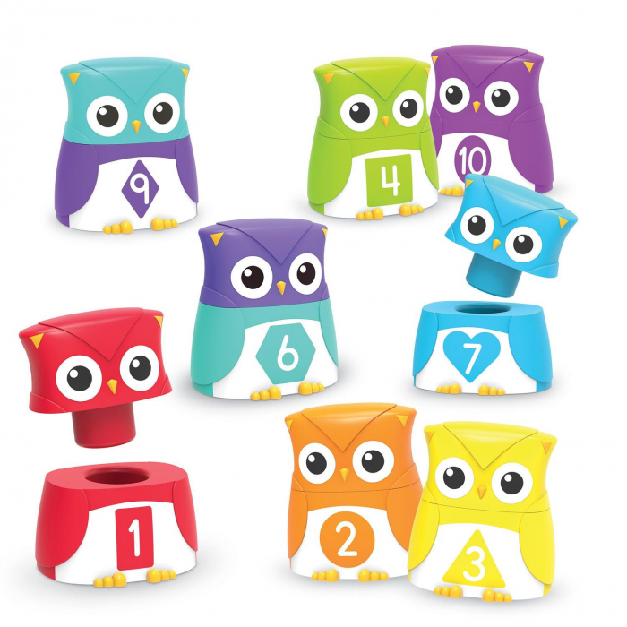 Bufnite cu cifre si forme, Learning Resources, 1-2 ani + [3]