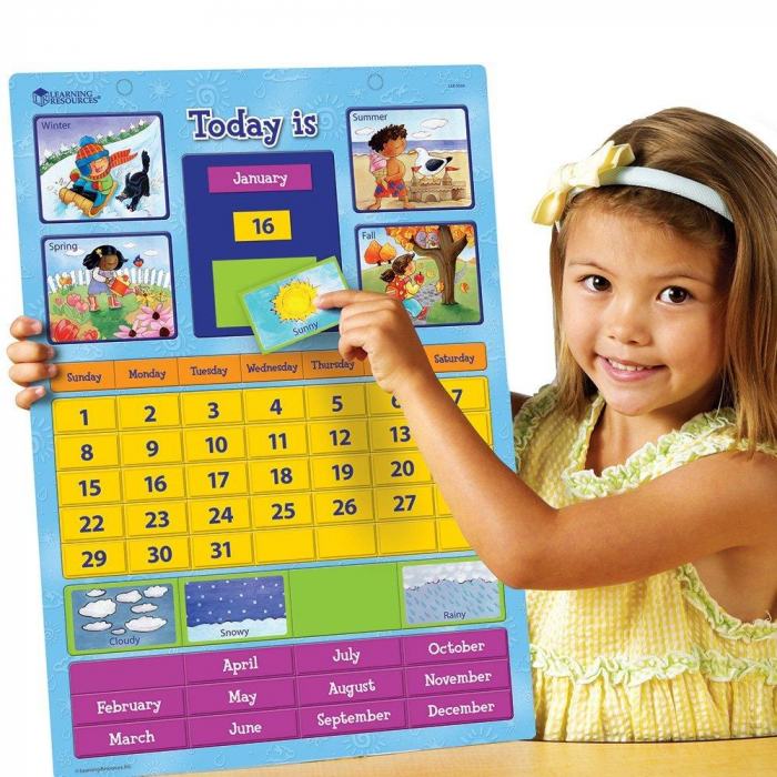 Calendar educativ magnetic, Learning Resources, 4-5 ani + [2]