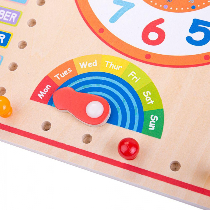 Calendar luni, zile, data si ora, BIGJIGS Toys, 2-3 ani + [3]