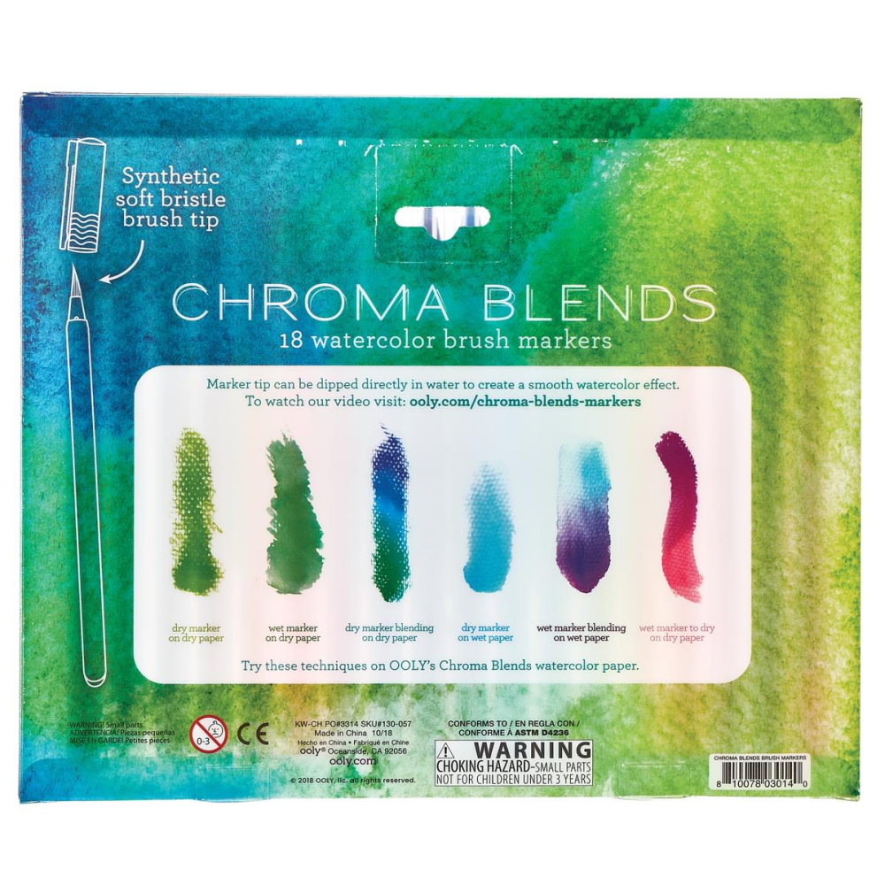 Carioci acuarele cu pensula, Chroma Blends, set de 18 [7]