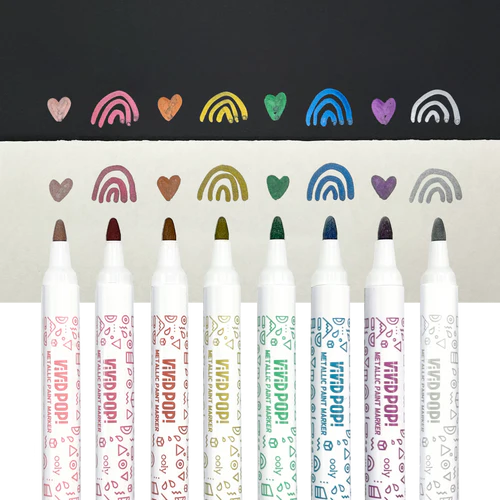 Carioci cu vopsea Vivid Pop! - set de 8, metalic [3]