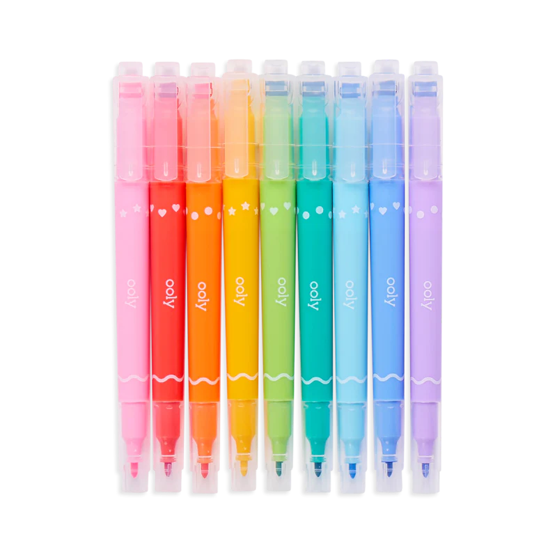 Carioci duble cu stampile Confetti Stamp - set de 9 [5]