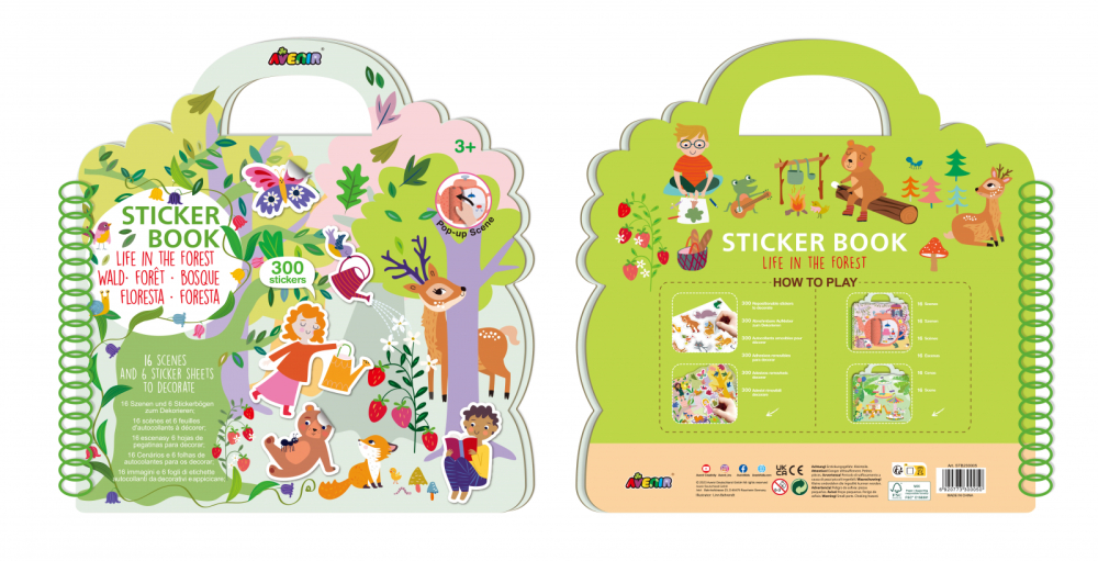 Carte cu abtibilduri repozitionabilesi scene pop-up - Viata in Padure [3]