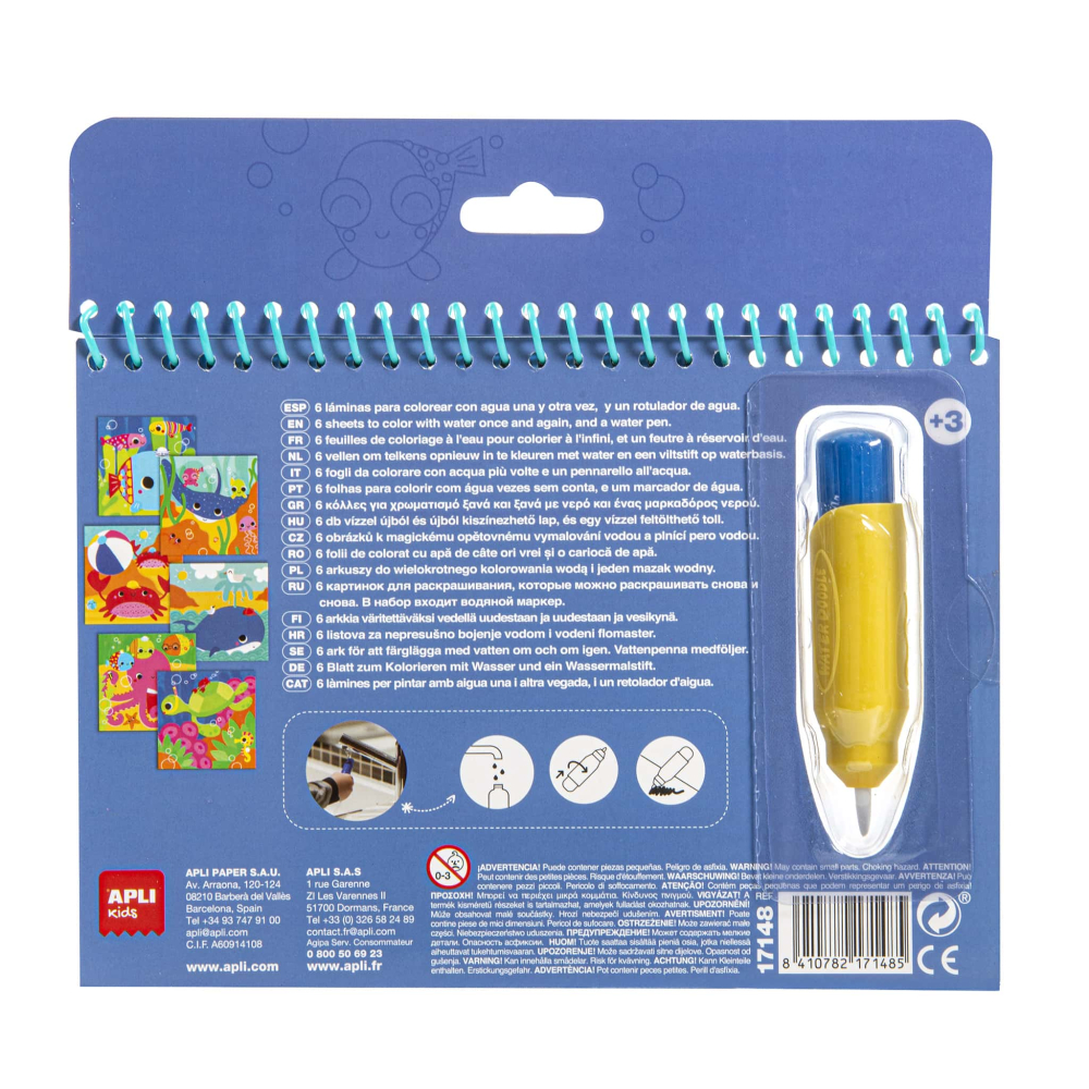 Carte de colorat Aqua FUN Magic Animale Marine- include Magic Pen [2]