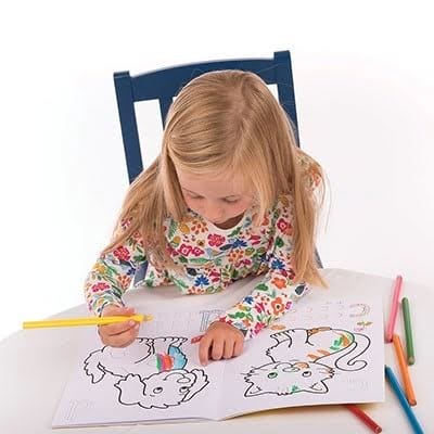Carte de colorat cu activitati in limba engleza si abtibilduri ABC, Orchard Toys, 2-3 ani + [5]