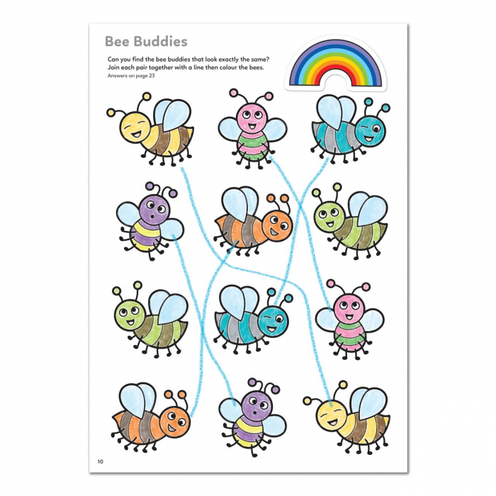 Carte de colorat cu activitati in limba engleza si abtibilduri Mai Multe Lucruri de Facut MORE THINGS TO DO, Orchard Toys, 2-3 ani + [4]