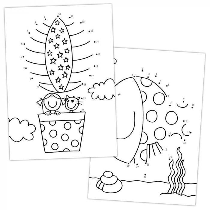 Carte de colorat Dot to Dot, Galt, 4-5 ani + [2]