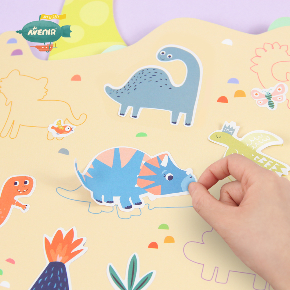 Carte de pictat cu apa, stickere si jocuri, portabila - Riding  Flying [10]