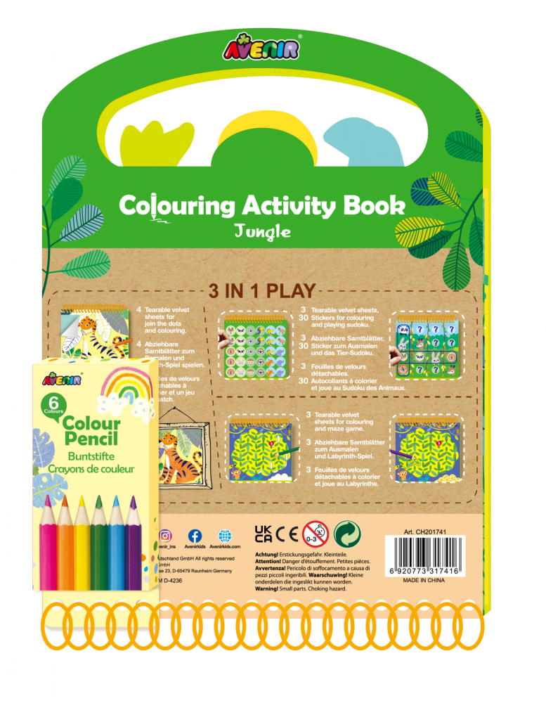 Carte portabila cu activitati de colorat - Jungla [6]