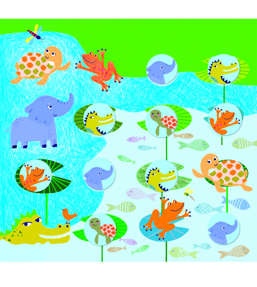 Carte portabila cu activitati de colorat - Jungla [7]