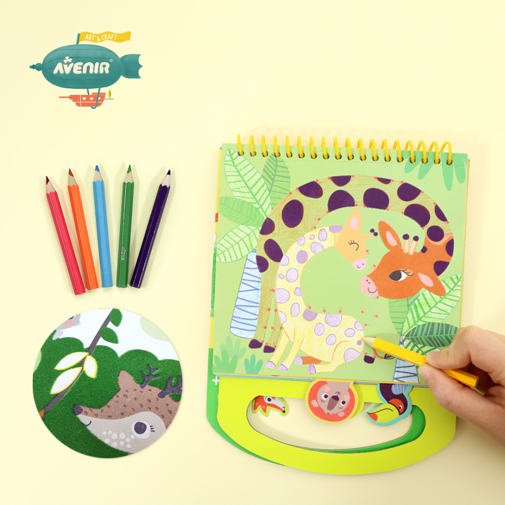 Carte portabila cu activitati de colorat - Jungla [3]