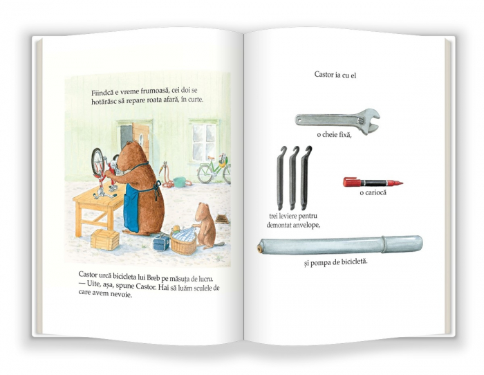 Castor repara bicicleta, Editura Gama, 4-5 ani + [3]