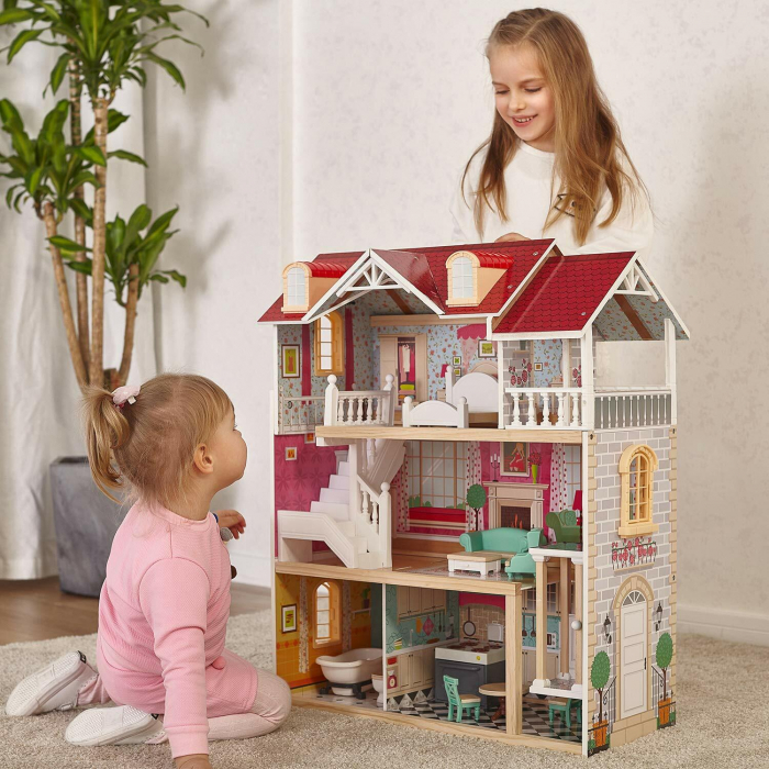 Casuta din lemn pentru papusi - In vacanta, Topbright, 2-3 ani + [2]