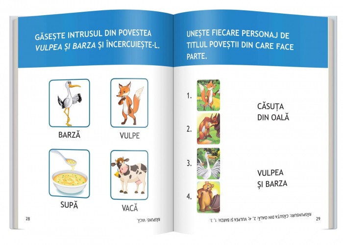 Casuta din oala • Vulpea si barza - carduri pentru invatarea citirii [4]
