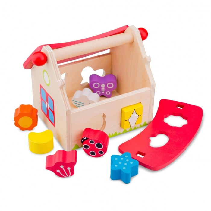 Casuta Shape Sorter cu forme, New Classic Toys, 2-3 ani + [3]
