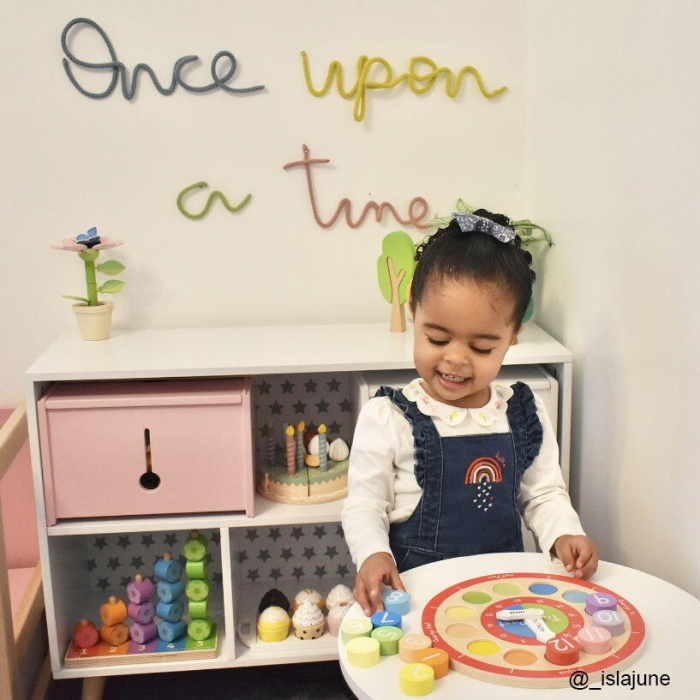 Ceas colorat din lemn, BIGJIGS Toys, 1-2 ani + [3]