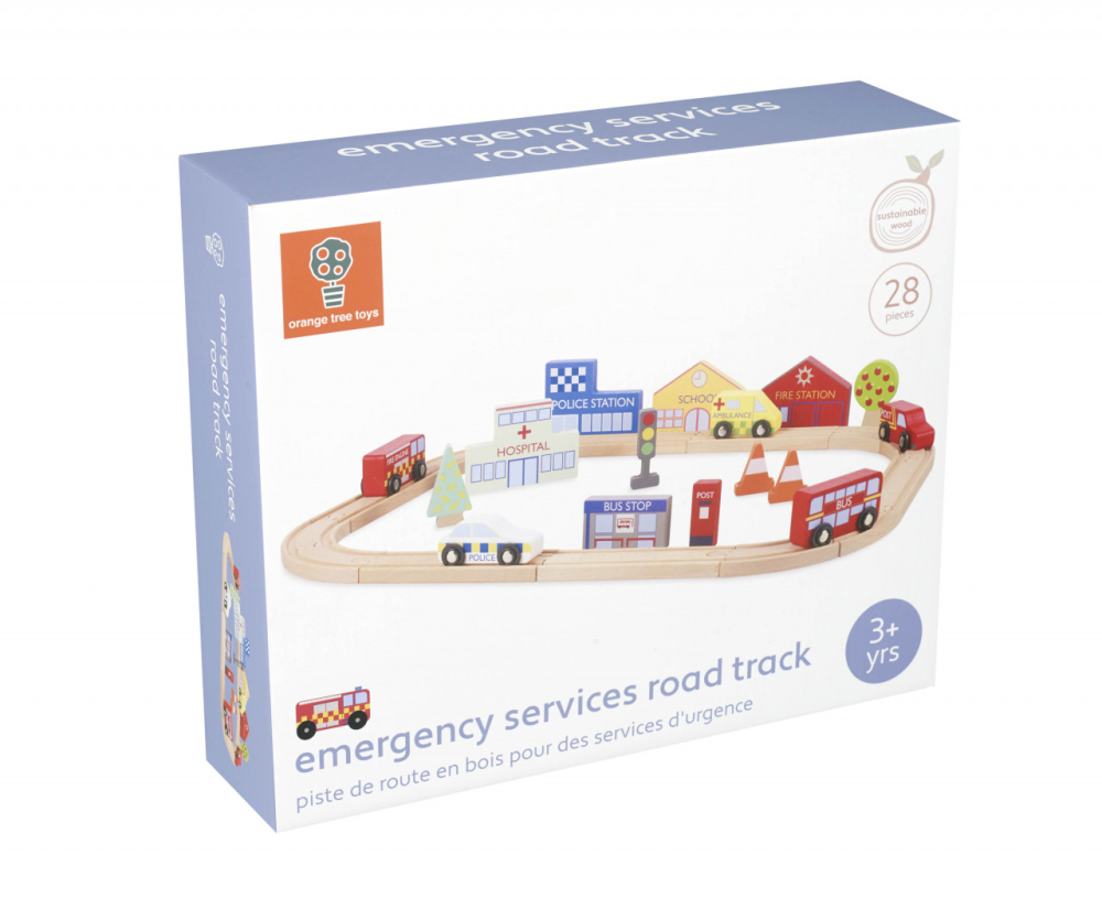 Circuit cu vehicule utilitare, Orange Tree Toys [4]