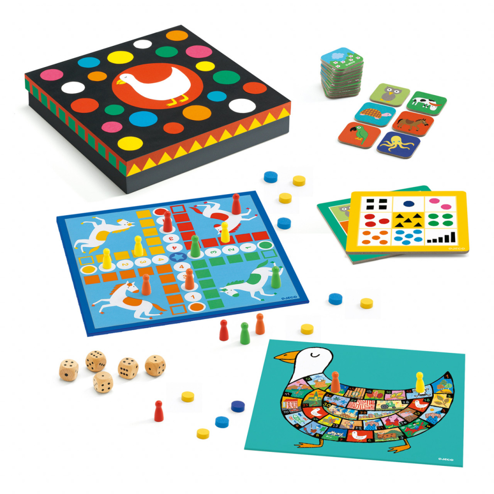 Colectia de 12 jocuri clasice Djeco, 2-3 ani + [3]
