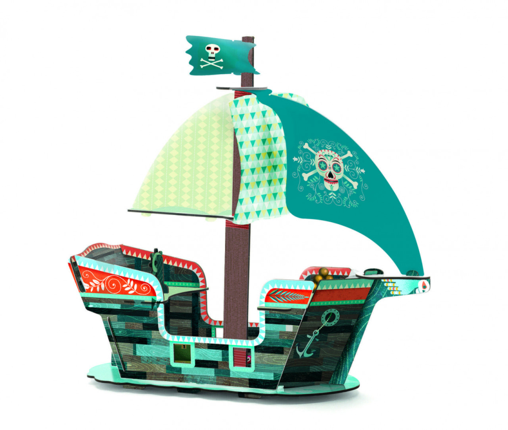Corabia piratilor Djeco macheta 3D, 2-3 ani + [2]