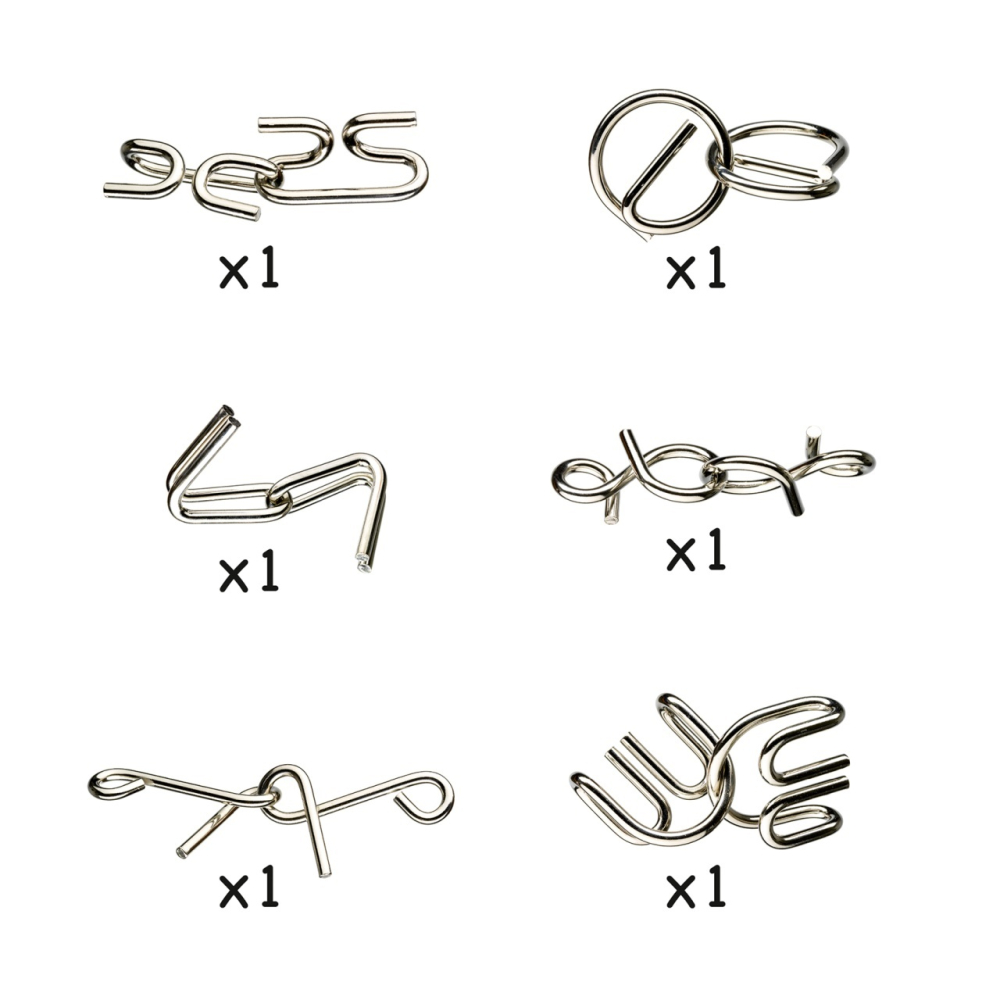Crazix 6 jocuri metalice de logica, Djeco, 6-7 ani + [2]