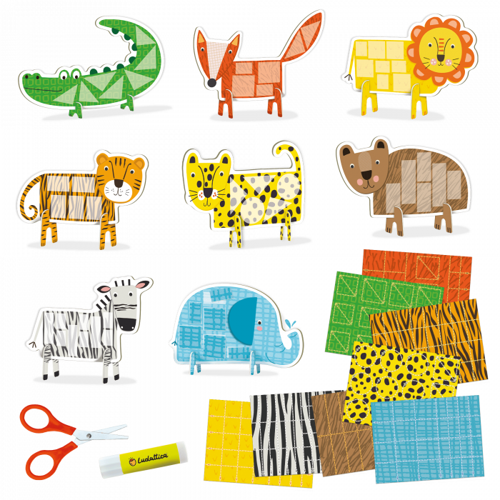 Creeaza cu mine, joc indemanare - Colaje cu animale, Ludattica, 3-5 ani [3]