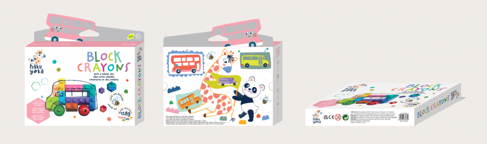 Creioane cerate interconectabile Block Crayons - Autobuz Scolar, Haku Yoka [5]