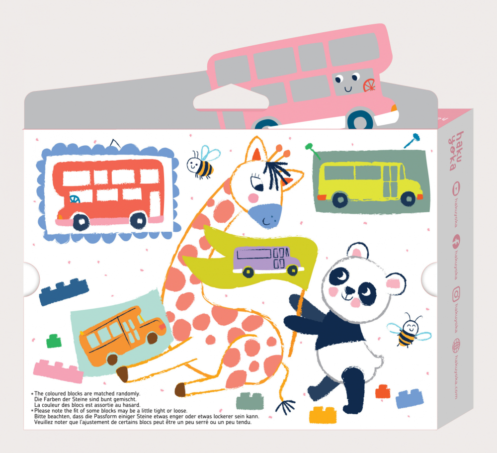 Creioane cerate interconectabile Block Crayons - Autobuz Scolar, Haku Yoka [4]