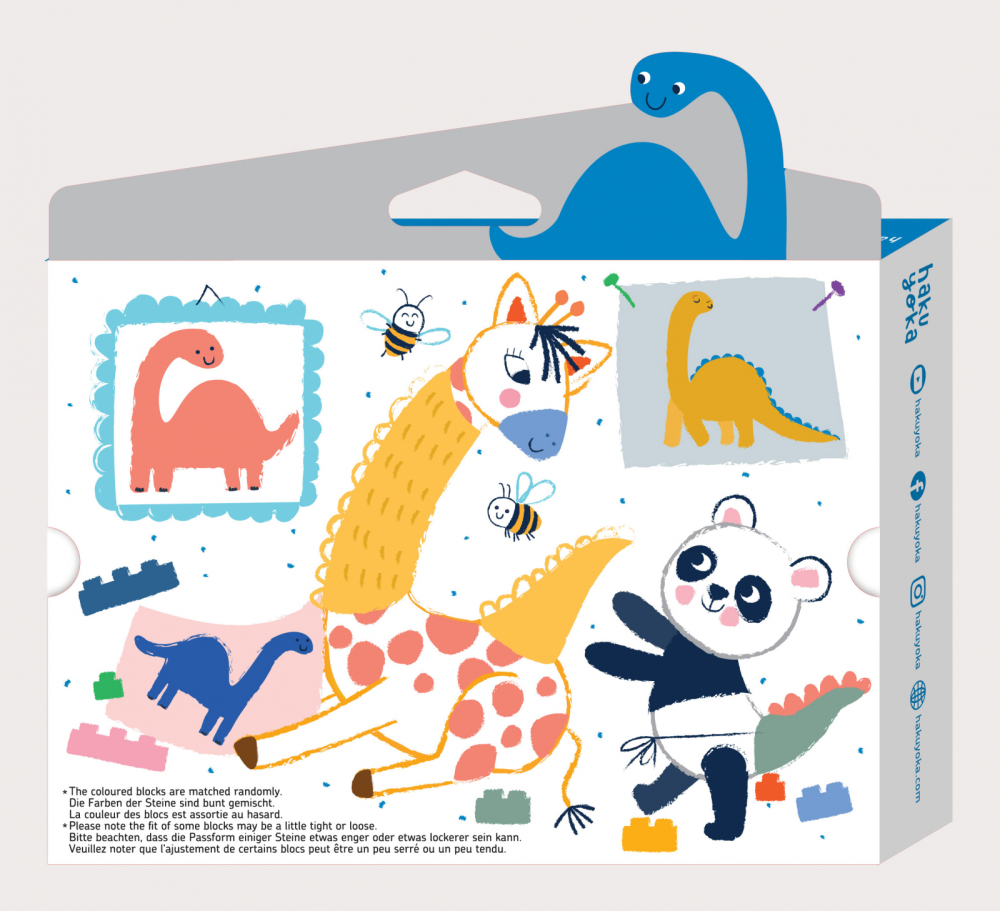 Creioane cerate interconectabile Block Crayons - Dinozaur Brachiosaurus, Haku Yoka [4]