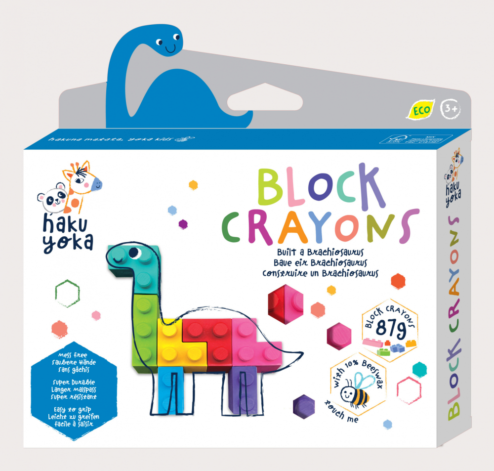 Creioane cerate interconectabile Block Crayons - Dinozaur Brachiosaurus, Haku Yoka [1]