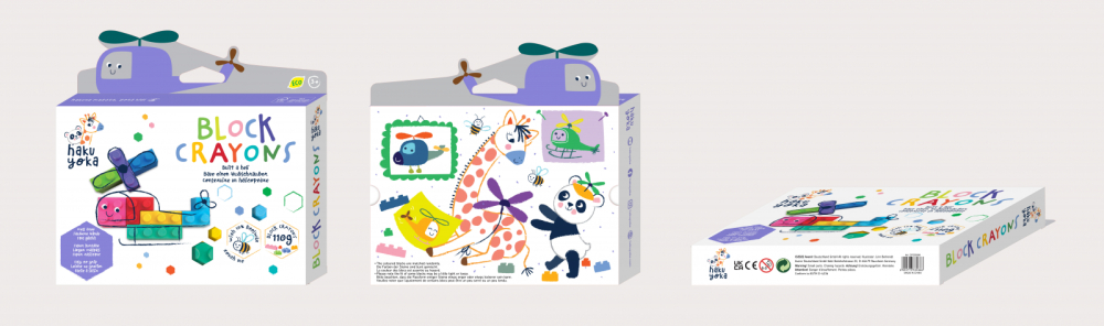 Creioane cerate interconectabile Block Crayons - Elicopter, Haku Yoka [5]