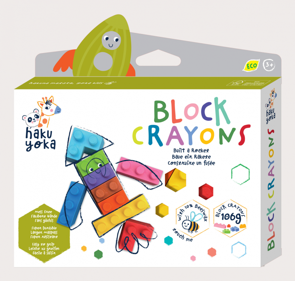 Creioane cerate interconectabile Block Crayons - Racheta, Haku Yoka [1]