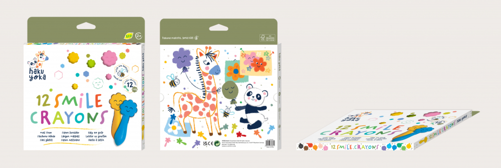 Creioane cerate Zambete, Haku Yoka, 12 culori [4]