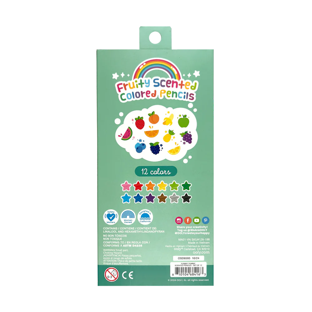 Creioane colorate parfumate - Yummy Yummy, set de 12 [10]